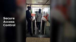 ガラス回転木戸指紋アクセス制御